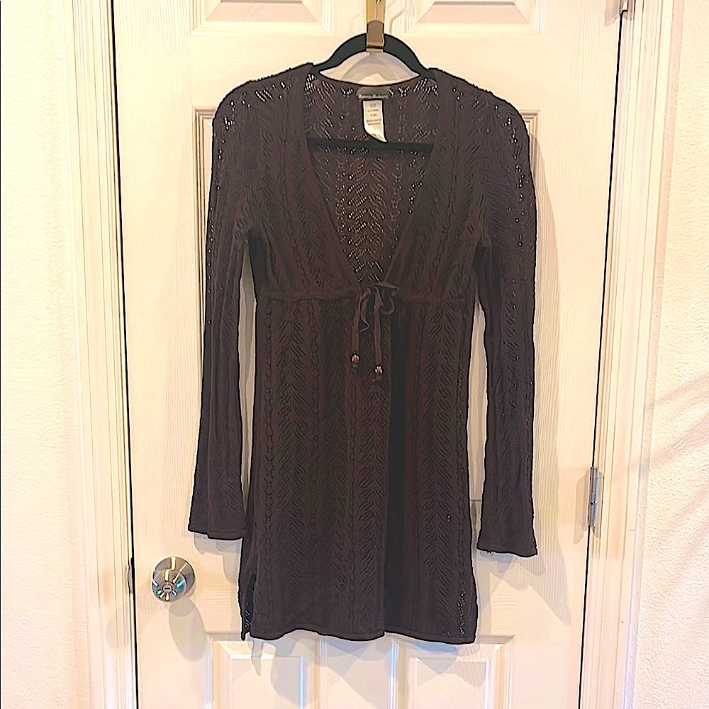 Vintage Tommy Bahama Brown Knit Swim Coverup Tunic